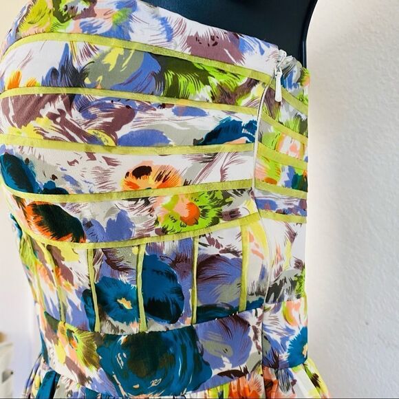 Minuet Floral Fit & Flare Floral Organza Tulle Petticoat Mini Dress Sz S NWT - Picture 5 of 9